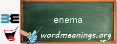 WordMeaning blackboard for enema